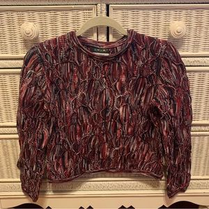 COOGI Vintage Patterned Crewneck Sweater